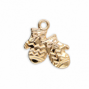 Metall Anhänger Handschuhe Gold