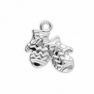 Metall Anhänger Handschuhe Silver