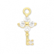 Brass TQ Metall Anhänger Schlüssel Gold-transparent