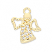 Brass TQ Metall Anhänger Engel Gold-transparent