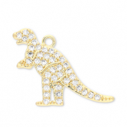 Brass TQ Metall Anhänger Dino Gold-transparent
