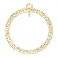Brass TQ Metall Anhänger Rond mit Öse Gold-transparent