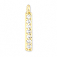 Brass TQ Metall Anhänger Bar Gold-transparent
