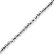 Hämatit Perlen Rund 6mm Facett Geschliffen Silver