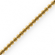 Hämatit Perlen Hexagon Gold