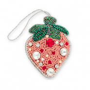 Trendy-Anhänger Erdbeere Pink-green-silver