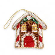 Trendy-Anhänger Haus White-red-brown-gold