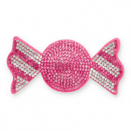 Statement hangers mit Strass Bonbon Dark pink-crystal