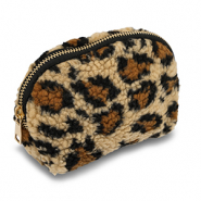 BY31® Etui Teddy mit Leopard-Print Light brown-brown-black