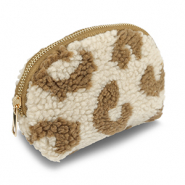 BY31® Etui Teddy mit Leopard-Print Beige brown-brown