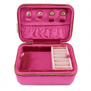 BY31® Schmucksuitcase Sammt Fuchsia-vintage pink