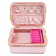 BY31® Schmucksuitcase Sammt Vintage pink-fuchsia