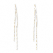 Eco-brass® (nachaltiges Messing) Ohrringe / Ohrstecker mit Strass Gold-crystal