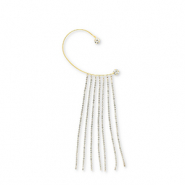 Eco-brass® (nachaltiges Messing) Ohrringe Ear Cuff mit Strass Gold-crystal