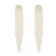 Eco-brass® (nachaltiges Messing) Ohrringe / Ohrstecker mit Strass Gold-crystal