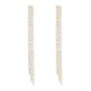 Eco-brass® (nachaltiges Messing) Ohrringe / Ohrstecker mit Strass Gold-crystal
