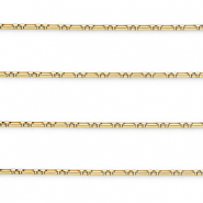 Stainless Steel - Rostfrei Stahl Schmuckzubehör Gliederkette Rechteck Gold