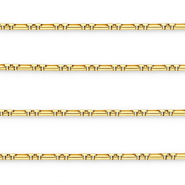 Stainless Steel - Rostfrei Stahl Schmuckzubehör Gliederkette Rechteck Gold