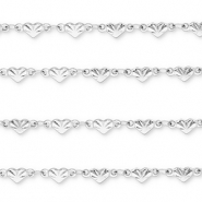 Stainless Steel - Rostfrei Stahl Schmuckzubehör Gliederkette Herz Silver