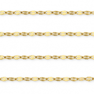 Stainless Steel - Rostfrei Stahl Schmuckzubehör Gliederkette Oval Gold