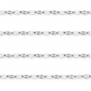 Stainless Steel - Rostfrei Stahl Schmuckzubehör Gliederkette Oval Silver