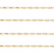 Stainless Steel - Rostfrei Stahl Schmuckzubehör Gliederkette Gold