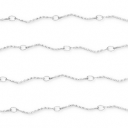 Stainless Steel - Rostfrei Stahl Schmuckzubehör Gliederkette Wellenförmig Silver