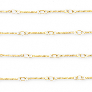 Stainless Steel - Rostfrei Stahl Schmuckzubehör Gliederkette Länglich Gold