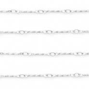 Stainless Steel - Rostfrei Stahl Schmuckzubehör Gliederkette Länglich Silver