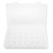 Schmuck Aufbewahrungsboxen mit 7x4 Fächern Transparent