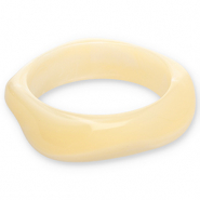 Resin-Armbänder Bangle Vanilla yellow-white