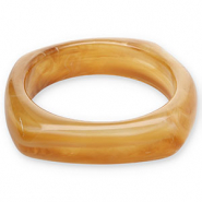 Resin-Armbänder Bangle Camel brown-white