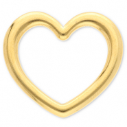 Stainless Steel - Rostfrei Stahl Schmuckzubehör Zwischenstück Herz Gold