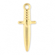Stainless Steel - Rostfrei Stahl Anhänger Mini-Dolch Gold
