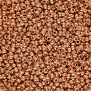 Preciosa Rocailles 8/0 Metallic rose gold