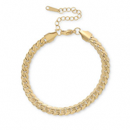 Armbänder aus Stainless Steel - Rostfreiem Stahl Schlangenkette Gold
