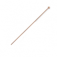 Stainless Steel - Rostfrei Stahl Schmuckzubehör Nietstifte 50 mm Rosegold