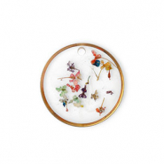 Anhänger mit getrockneter Blume Gold-multicolour