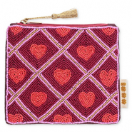 BY31® Etui Herzen Lilac pink-port red-coral red-gold