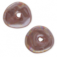 DQ Griechische Keramik Perlen Donut Dark mauve