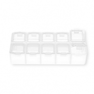 Schmuck Aufbewahrungsboxen mit 10 Fächern Transparent