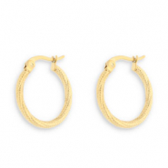 Ohrringe aus Stainless Steel - Rostfreiem Stahl Creolen Gold
