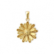 Stainless Steel - Rostfrei Stahl Anhänger Blume Gold