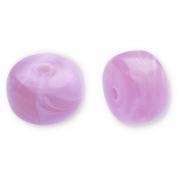 Acrylperlen Disc Lilac-white
