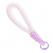 Trendy Segeltau-Handykette Pl&uuml;sch Pastel lilac