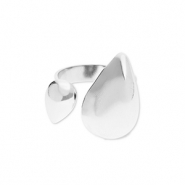 Ringe aus Stainless Steel - Rostfreiem Stahl Tropfen Silver