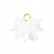 Zirkonia-Anhänger Blume Transparent