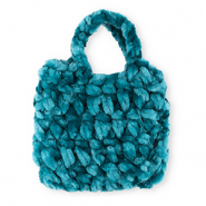 Handgehäkelte Täschchen Petrol blue
