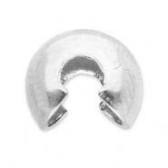 Stainless Steel - Rostfrei Stahl Schmuckzubehör Quetsch-Kaschierperlen 6 mm Silver