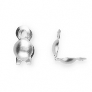 Stainless Steel - Rostfrei Stahl Schmuckzubeh&ouml;r Kalotten 3.2 mm Silver